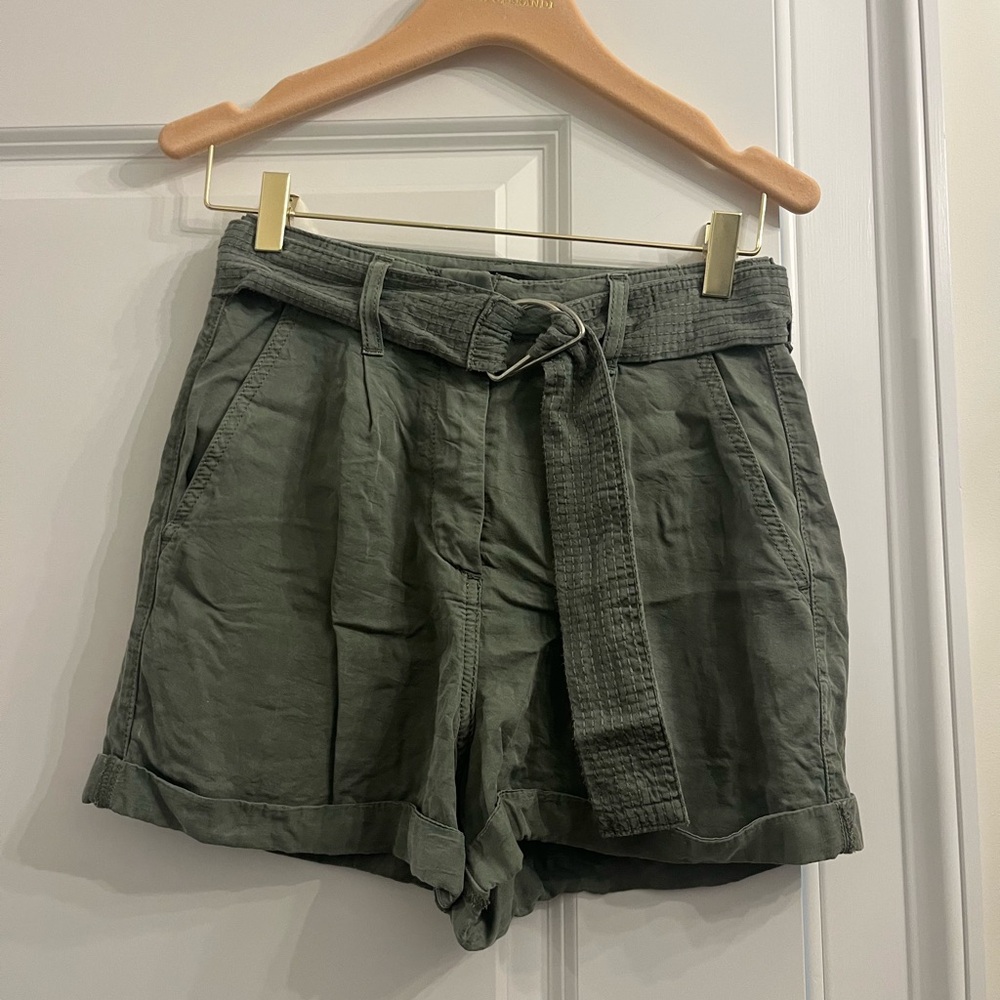Topshop Petite D-Ring High Waist Shorts